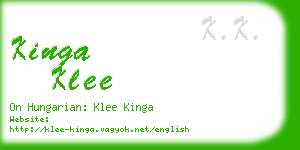 kinga klee business card